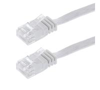 Helos Slimline - Cordon de raccordement - RJ-45 (M) pour RJ-45 (M) - 5 m - UTP - CAT 6 - plat - blanc