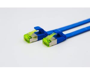 Helos Ultra Flat Patch Cable U/FTP Cat 6a 10 m Blue