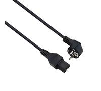 Helos Wentronic 262775 Câble d'alimentation avec fiche à Contact de Protection 90° vers C15 Noir 5 m
