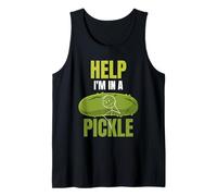 Help I'm in A Pickle Jeu de Mots Sarcastique drôle pour Les Amateurs de cornichons Débardeur