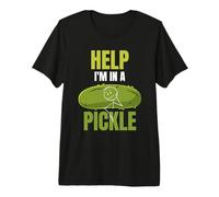 Help I'm in A Pickle Jeu de Mots Sarcastique drôle pour Les Amateurs de cornichons T-Shirt Haut de Gamme