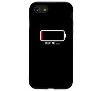 " Help me バッテリー 電池切れ" Vêtements de calligraphie lettrage Coque pour iPhone SE (2020) / 7 / 8