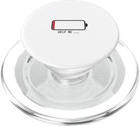 " Help me バッテリー 電池切れ" Vêtements de calligraphie lettrage PopSockets PopGrip pour MagSafe