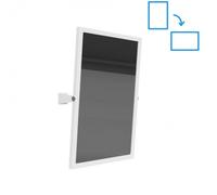 HELP Miroir mural PMR portrait ou paysage 60x40cm, Acier inoxydable, Blanc (301401034)