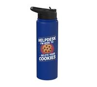 Helpdesk I'm Here To Delete Your Cookies Christmas Christmas Christmas Stainless Steel Insulated Water Bottle