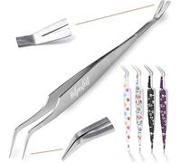 Helperfect Pince à Tiques Chats et Chiens en Acier Inoxydable | Tire Tique 2 en 1 | Pince à Tiques et Crochet à Tiques | Utilisation Fiable et Simple Contre les Tiques de Toutes Tailles