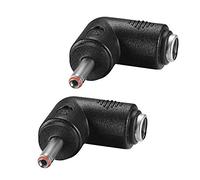 helpers lab mâle 5,5 mm vers 3,5 mm Femelle -Coude à 90 degrés Adaptateur de connecteur d'alimentation Convertisseur pour Ordinateur Portable, caméra de vidéosurveillance, Bande d'éclairage -2 Pack