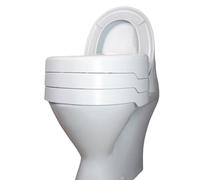 Helping Hand Company EZY-FIT Lunette WC surélevée sans couvercle 15,2 cm Aide à la salle de bain sécurisée pour personnes âgées et handicapées. Ajustement universel pour toilettes rondes et carrées