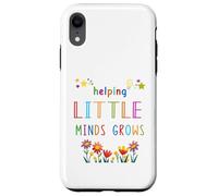 Helping Little Minds Grow Flower Elementary School Teacher Coque pour iPhone XR