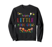 Helping Little Minds Grow Flower Elementary School Teacher Sweatshirt