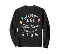 Helping Little Minds Grow Flower Enseignant d'école Primaire Sweatshirt