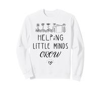 Helping Little Minds Grow Flower Enseignant d'école Primaire Sweatshirt