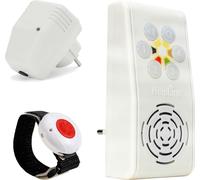 HelpLine 230 : appel d'urgence à domicile, y compris le répéteur REP868 avec bracelet d'appel d'urgence pour les soins à domicile ; système d'appel d'urgence radio avec bracelet d'appel d'urgence ; bo