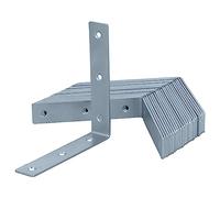 HELPMATE - 24 equerre metal de chaise 100x100x20 mm - Equerre fixation galvanisée et passivée bleue - Equerre de fixation avec protection anti-corrosion, stable & durable - montage facile