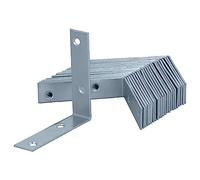 HELPMATE - 24 equerre metal de chaise 75x75x18 mm - Equerre fixation galvanisée et passivée bleue - Equerre de fixation avec protection anti-corrosion, stable & durable - montage facile