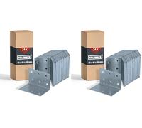 HELPMATE - 24 pièces équerre metal perforées - 40x40x60 mm - Connecteur d'angle galvanisé et passivé bleu - Connecteur en bois avec excellente protection contre la corrosion (Lot de 2)