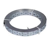 HELPMATE - Bande perforée longueur 10 m - acier galvanisé sendzimir - largeur 20 mm - épaisseur 0,8 mm - galvanisé de haute qualité - Robuste pour le bâtiment, l'atelier, les projets de bricolage