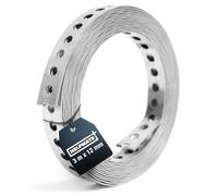 HELPMATE - Bande perforée longueur 3,0 m - acier galvanisé sendzimir - largeur 12 mm - épaisseur 0,8 mm - galvanisation de haute qualité - Robuste pour le bâtiment, l'atelier, les projets de bricolage