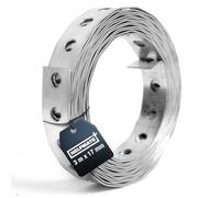 HELPMATE - Bande perforée longueur 3,0 m - acier galvanisé sendzimir - largeur 17 mm - épaisseur 0,8 mm - galvanisation de haute qualité - Robuste pour le bâtiment, l'atelier, les projets de bricolage