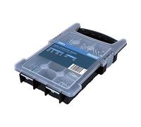 HELPMATE Boîte assortiment de clous, 1200 pièces, clous en acier, différentes tailles, pointes de fil, pointes de panneau trempées, acier galvanisé, boîte de rangement, noir/argenté