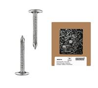 Helpmate Crayons en carton de toit, 2,0 x 16 mm, type B, 400 g, galvanisés mécaniquement DIN 1160B, tête large, clous en carton, clous, clous de toit 8092918 Argenté