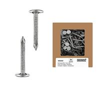 HELPMATE - Clous, Vis et Fixations pour Carton Bitumé 2,5 × 25 mm Galvanisés Mécaniquement - 400 g Petit Clou Type B - DIN 1160 B