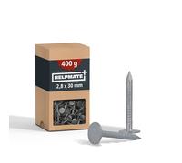 HELPMATE - Clous, vis et fixations pour carton bitumé - 2,8x30 mm - galvanisés mécaniquement - 400 g - petit clou pour carton bitumé type B - Clous pour carton bitumé DIN 1160 B