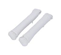 Helpmate - Corde en Nylon 5 mm Blanche Auto-luminescente - Corde Polyvalente pour Le Bricolage et Les activités de Plein air - résistante aux intempéries & Flottante (2 x 15 m)