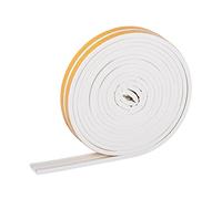 HELPMATE - Bande d'étanchéité autocollante pour fenêtres et portes - Joint d'étanchéité pour fenêtres/portes pour isoler les fentes de 2 à 3,5mm de large - Bande étanche 9x4mm (Profilé E|12m|Blanc)