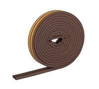HELPMATE Joint de fenêtre - 12 m - 9 x 5,5 mm - Ruban d'étanchéité pour portes et fenêtres - Autocollant - Profil en P - Joint profilé pour colonnes moyennes de 2,5 à 5 mm - Marron