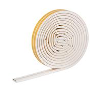 HELPMATE Joint de fenêtre - 12 m - 9 x 6 mm - Ruban d'étanchéité pour portes et fenêtres - Autocollant - Profilé en D - Pour larges colonnes de 3 à 5,5 mm - Blanc