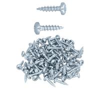 HELPMATE - Lot de 100 vis à bois à tête bombée 4,0 x 16 mm galvanisées - Vis à bois avec entraînement PZ2 et filetage complet - Pour la fixation de ferrures sur bois