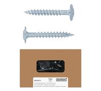 HELPMATE - Lot de 100 vis à b is à tête plate 4,5 x 32 mm galvanisées - Vis à boi avec entraînement PZ2 et encoche de coupe - Pour la fixation de ferrures métalliques sur le bois