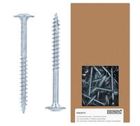 HELPMATE - Lot de 100 vis à bois à tête plate 4,5 x 50 mm galvanisées - Vis à bois avec entraînement PZ2 et encoche de coupe - Pour la fixation de ferrures métalliques sur