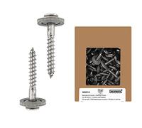 HELPMATE Lot de 100 vis spenglerschrauben 4,5 x 25 mm DIN 7995 en acier inoxydable A2, PZ2, DIN 7995, tête bombée avec disque et EPDM-Di, argent, 4,5 x 25 mm