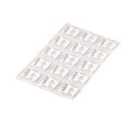 HELPMATE Lot de 15 petits tampons en caoutchouc transparents autocollants 13 mm x 3,1 mm de hauteur - Silencieux et antidérapant - Butées de protection - Butées de porte
