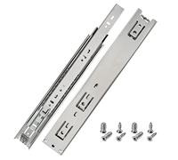 HELPMATE Lot de 2 rails de tiroir à fermeture douce - 300 mm - 1 paire de 2 glissières complètes - Système de rail - En acier galvanisé argenté - Avec matériel de fixation