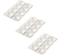 HELPMATE Lot de 24 grands tampons en caoutchouc transparents - 20 x 20 mm - H7,5 mm - Butées de bruit et de glissement - Butées de protection - Butées de porte