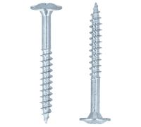 HELPMATE - Lot de 250 vis à b is à tête plate 4,5 x 50 mm galvanisées - Vis à boi avec entraînement PZ2 et encoche de coupe - Pour la fixation de ferrures métalliques sur le bois