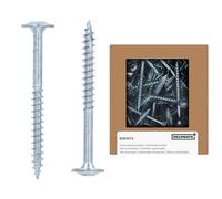 HELPMATE - Lot de 250 vis à bois à tête plate 4,5 x 40 mm galvanisées - Vis à bois avec entraînement PZ2 et encoche de coupe - Pour la fixation de ferrures métalliques sur