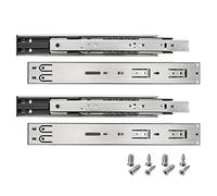 HELPMATE Lot de 4 paires de rails de tiroir - 300 mm - En acier galvanisé - Argenté - Avec matériel de fixation