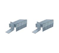 HELPMATE - Lot de 48 équerres de plaque perforée 40x40x20mm - Connecteur coudé galvanisé & bleu passivé - Connecteurs bois avec excellente protection contre la corrosion - Angle de trou
