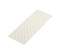 HELPMATE Lot de 50 petits tampons en caoutchouc transparents autocollants 8 mm H1,6 mm - Silencieux et antidérapant - Butées de protection - Butées de porte