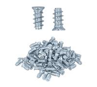 HELPMATE - Lot de 50 vis à tête fraisée Euro - 6,3x13 mm - galvanisées - Vis pour meubles avec entraînement PZ et filetage complet - Idéal pour le bois massif et les panneaux en bois