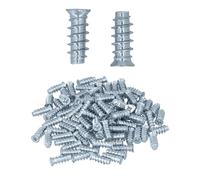 HELPMATE - Lot de 50 vis à tête fraisée Euro - 6,3x16 mm - galvanisées - Vis pour meubles avec entraînement PZ et filetage complet - Idéal pour le bois massif et les panneaux en bois