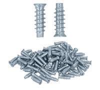 HELPMATE - Lot de 50 vis à tête fraisée Euro - 6,3x19 mm - galvanisées - Vis pour meubles avec entraînement PZ et filetage complet - Idéal pour le bois massif et les panneaux en bois