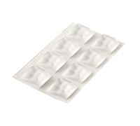 HELPMATE Lot de 8 grands butées en caoutchouc transparentes - 20 x 20 mm - H7,5 mm - Butées de bruit et de glissement - Butées de protection - Butées de porte
