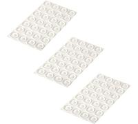 HELPMATE Lot de 84 butées en caoutchouc transparentes, rondes, moyennes, hautes, autocollantes, 12 mm H3,2 mm, anti-bruit et antidérapant, amortisseurs élastiques, butoirs de protection pour porte