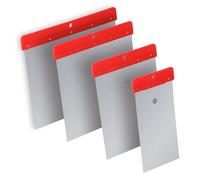 HELPMATE Spatule de peintre en acier inoxydable - Lot de 4 spatules pour surfaces pour travaux précis - Spatule pour carrosserie - Fabriqué en Allemagne