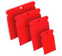 HELPMATE Spatule en plastique - Lot de 4 spatules pour surfaces pour travaux précis - Spatule pour carrosserie - Fabriqué en Allemagne
